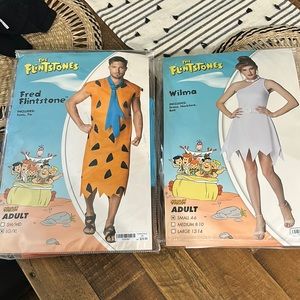 FLINTSTONE FRED AND WILMA COUPLES COSTUME